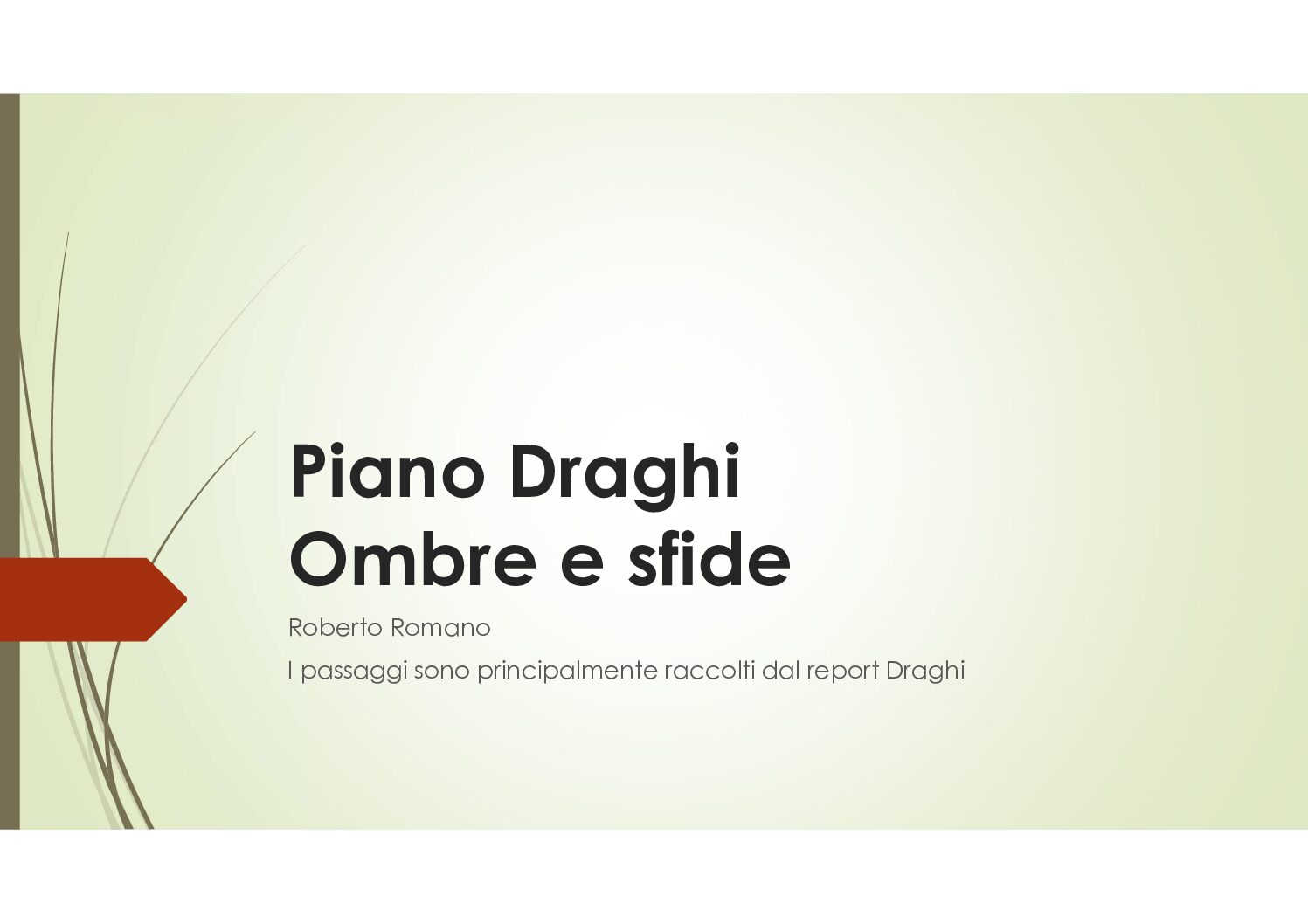 PIANO DRAGHI